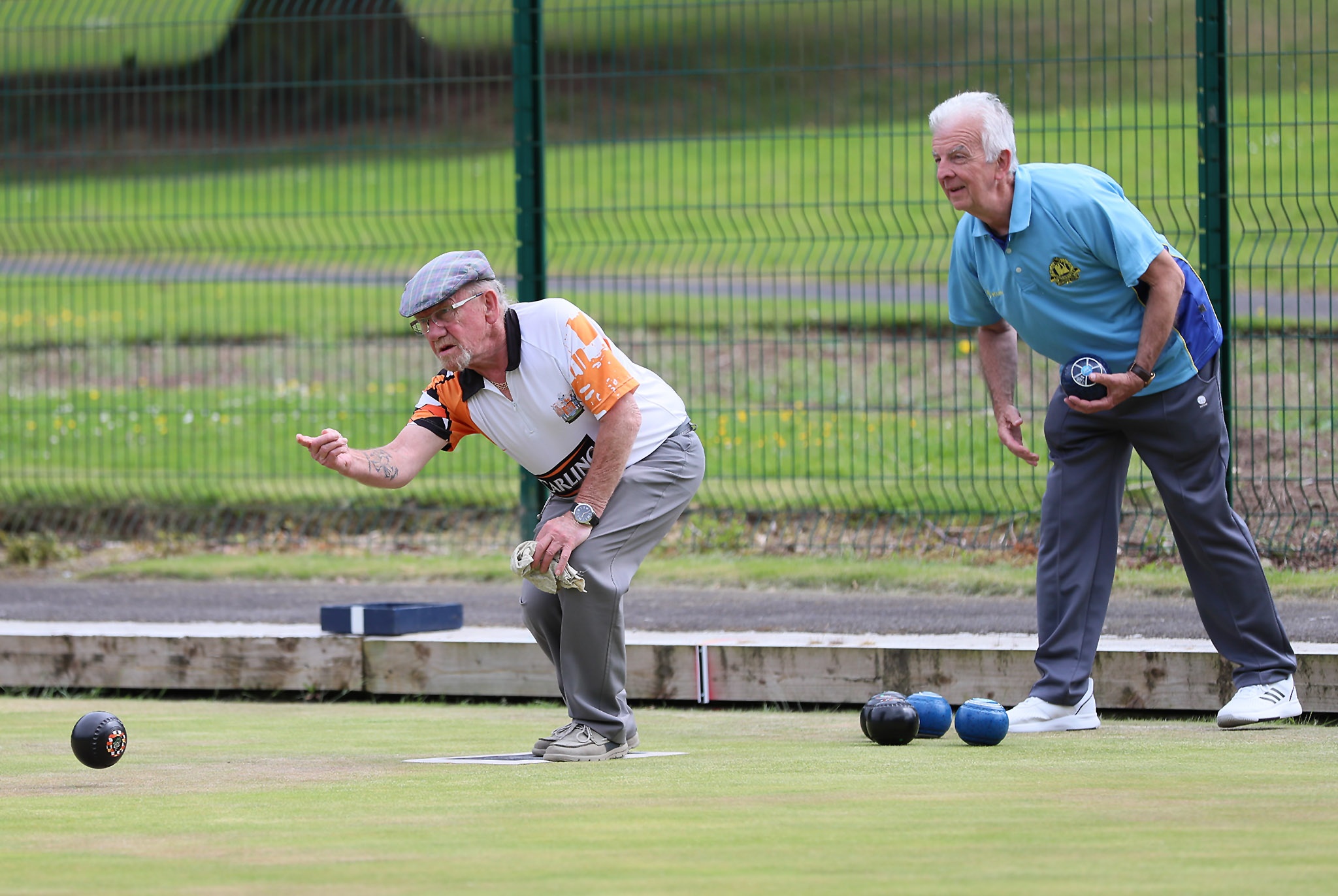 Outdoor bowling match at Warren Gardens