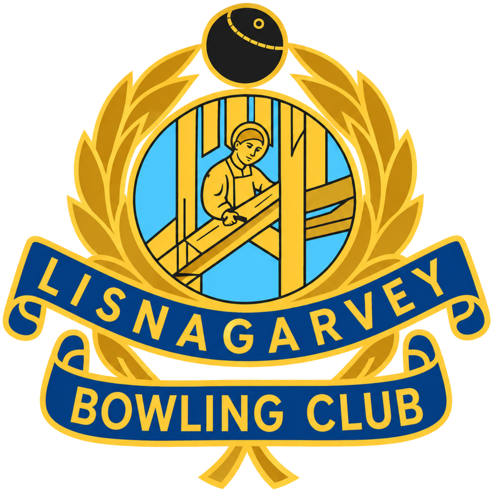 Lisnagarvey Bowling Club crest